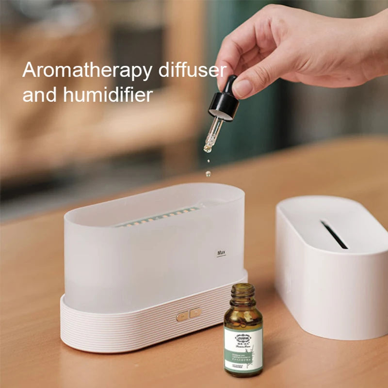 Kinscoter Aroma Diffuser Air Humidifier Ultrasonic Cool Mist Maker Fogger Led Essential Oil Flame Lamp Difusor