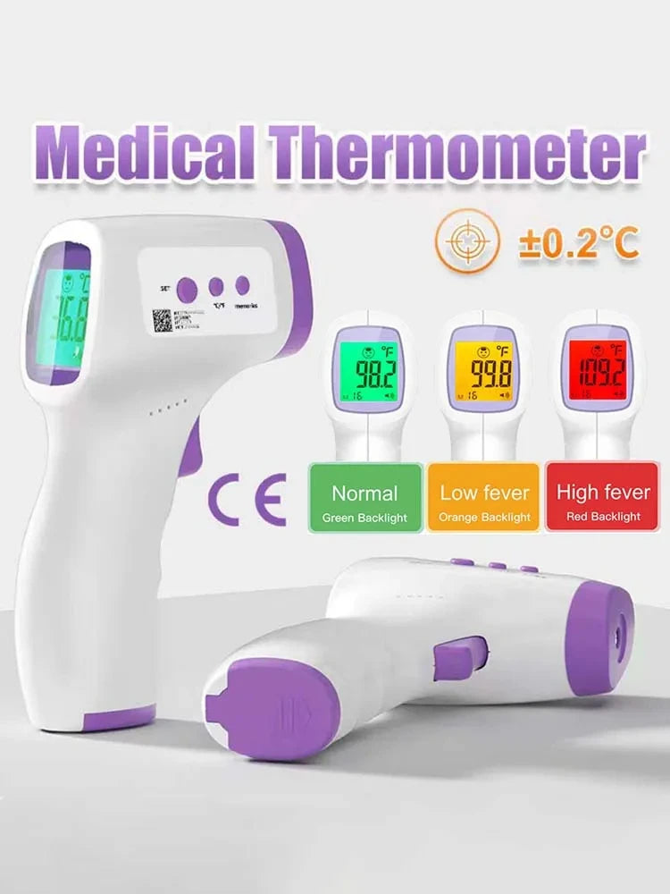 Digital Arm Blood Pressure Meter Tensiometers Cuff Digital Fever Thermometer Medical Infrared Thermometer Finger Oximeter Suit