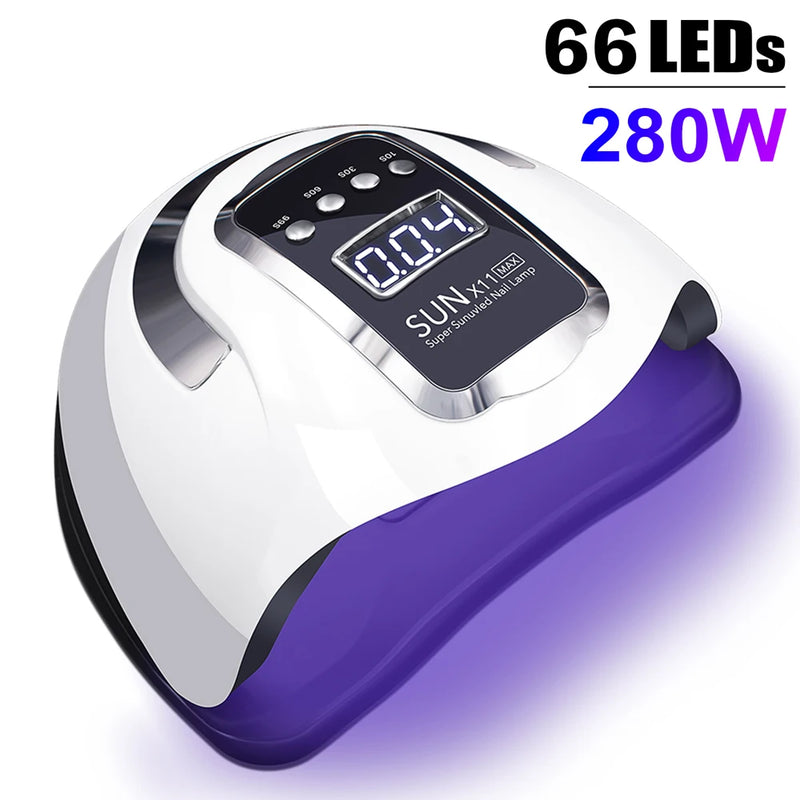 X19 max uv led lâmpada de secagem de unhas profissional uv secador de arte do prego luz para unhas de gel 72 contas cura rápida gel polonês lâmpada